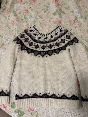 Ann Taylor LOFT Wool Blend Fair Isle Sweater